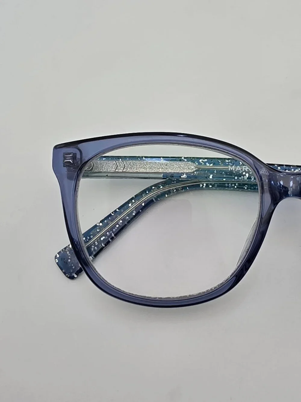 Marc Jacobs Marc 430 PJP Transparent Blue Glitter Cat Eye Eyeglasses Frame 53mm